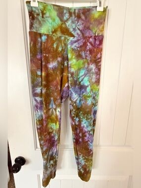Women's High-Waist Tie-Dye Leggings - Multicolor